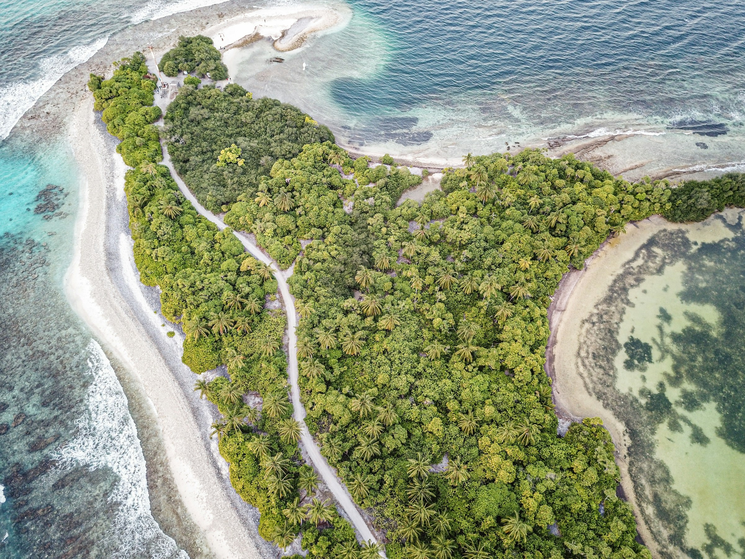 Aerial view of Gan Island